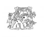 Coloriage petit poney cheval de petite taille dessin