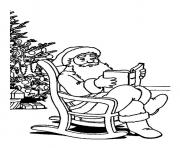 Coloriage pere noel et sa famille dessin