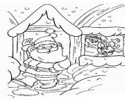 Coloriage pere noel classique pour enfants dessin