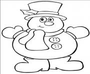 bonhomme de neige dessin à colorier