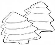 Coloriage galettes en forme de sapins