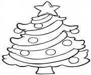 Coloriage sapin de noel avec cadeau dessin