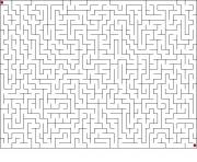 jeux labyrinthe difficile dessin à colorier