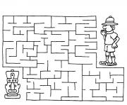 labyrinthe jeux 17 dessin à colorier