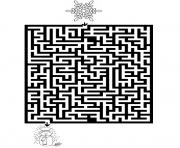 Coloriage labyrinthe jeux maison dessin