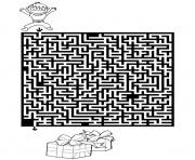 Coloriage labyrinthe carotte biscuit soupe dessin