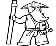 Coloriage ninjago avec une epee pret a attaquer dessin