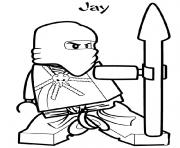 ninjago jay ninja maitre foudre dessin à colorier