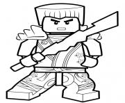 Coloriage LEGO Ninjago Cole Fighting Skeletons dessin