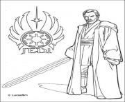 star wars jedi logo dessin à colorier