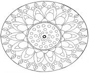 mandala simple noel dessin à colorier
