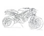 moto ducati dessin à colorier