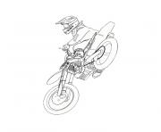 moto cross dessin à colorier