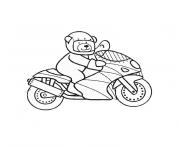 Coloriage moto dessin