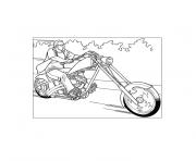 Coloriage motocyclette 15 dessin