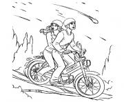 Coloriage moto de course 12 dessin