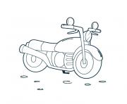 Coloriage moto classique motorcycle dessin