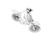 moto de cross dessin à colorier