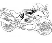 moto suzuki dessin à colorier