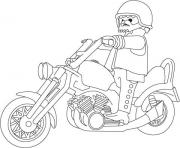 playmobil moto dessin à colorier