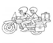 Coloriage moto de course 14 dessin