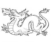 dragon chinois dessin à colorier