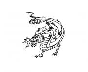 dragon de feu dessin à colorier