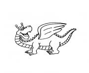 dragon gentil dessin à colorier