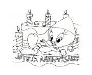 Coloriage gateau anniversaire dessin