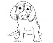 chien beagle dessin à colorier