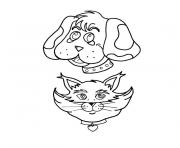 Coloriage petit chien teckel loyal et tres attache a son maitre dessin