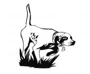 chien de chasse dessin à colorier