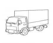 Coloriage simple camion dessin