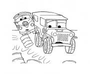 Coloriage camion tracteur dessin