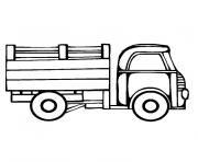 camion travaux dessin à colorier