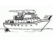 bateau de croisiere dessin à colorier