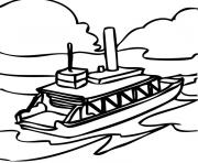 Coloriage bateau mouche