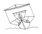 bateau romain dessin à colorier