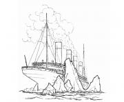 bateau titanic dessin à colorier