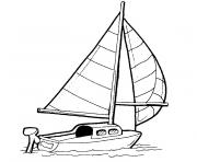 bateau de course dessin à colorier