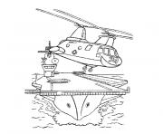 bateau militaire dessin à colorier