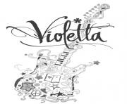 guitar violetta dessin à colorier