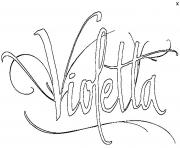 Coloriage coeur violetta dessin