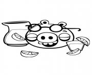 Coloriage angry birds cochon veut manger oeuf dessin