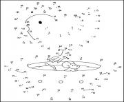 Coloriage point a relier maternelle facile grenouille dessin