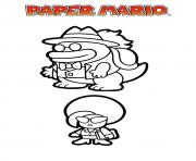 mario paper millenaire 1 dessin à colorier