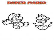 Coloriage Mario se bat dessin