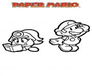 mario paper millenaire 8 dessin à colorier