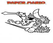 Coloriage Mario vole avec un parachute dessin