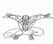 Coloriage spiderman se defend contre les nombreuses mains robotiques de Docteur Octopus dessin